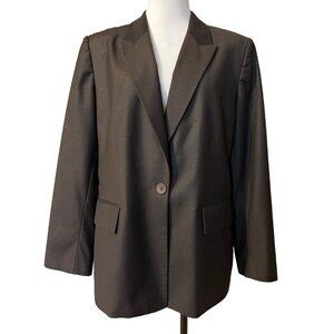 Kasper Separates Suit Jacket Blazer 18 Brown Classic 1 Button Stretch NEW NWOT